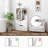 2PCS 51” 5-Tier 4-Cube Bookcase with 2 Drawers for Living Room, Study, Home Office White-1347037450