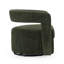 Ryan - Fauteuil d'appoint pivotant en tissu vert moderne