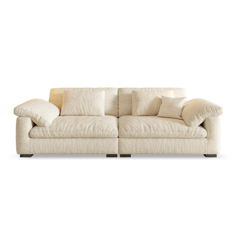Canapé modulaire en chenille blanc, H 35,43 po x l 90,55 po x P 45,28 po
