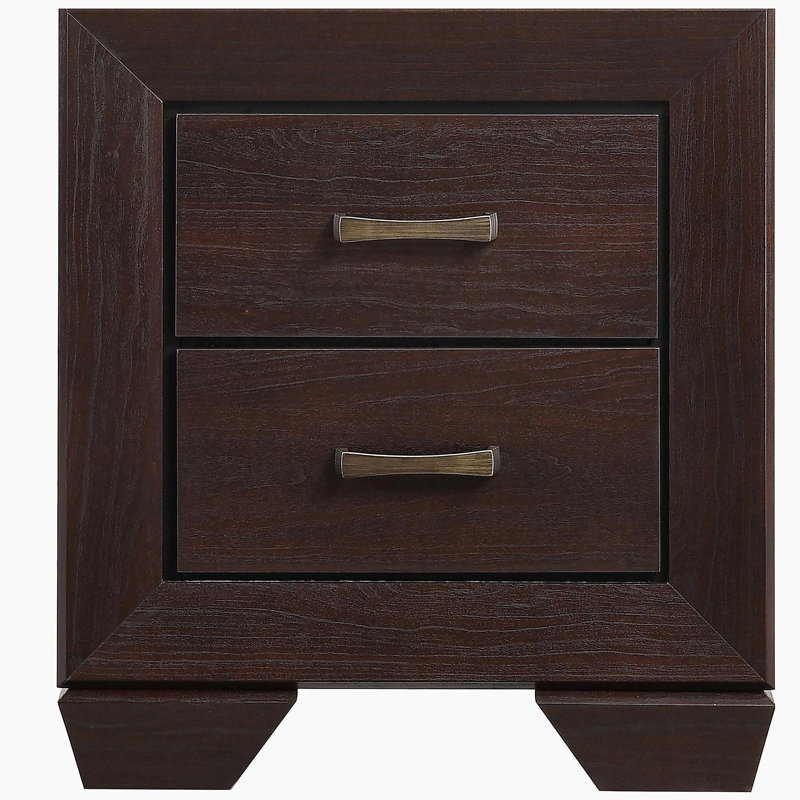 Table de chevet rectangulaire 2 tiroirs Copper