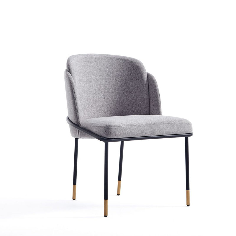 Chaise de salle à manger rembourrée Flor, Gris