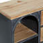 Armoire brune en bois à 3 tiroirs et 2 tablettes