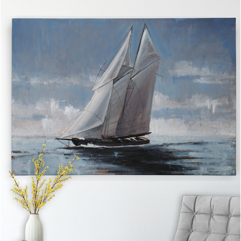 Full Sail - Reproduction d'art sur toile tendue, H 12 po x l 8 po x P 1 po