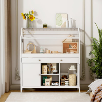Large Hamster Cage With Storage Cabinet, 43.3“ Hamster Cages And Habitats With Led Lights And Fan, Easy View Acrylic Panel For Guinea Pig, Ferret, Rat, Hedgehog