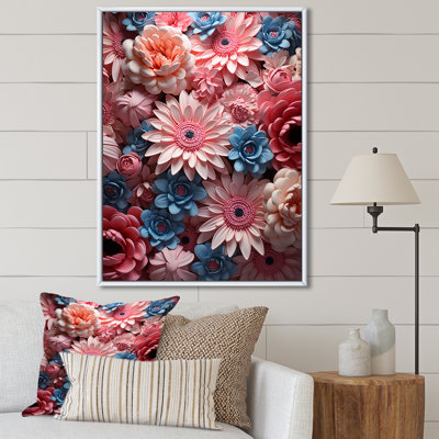Harmonie de marguerites roses sur toile
