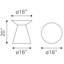Table d'appoint Proton or