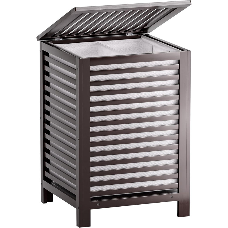 Double Laundry Basket With Lid