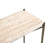Morefield 32" Console Table In Modern Ivory Travertine Top On Iron Base