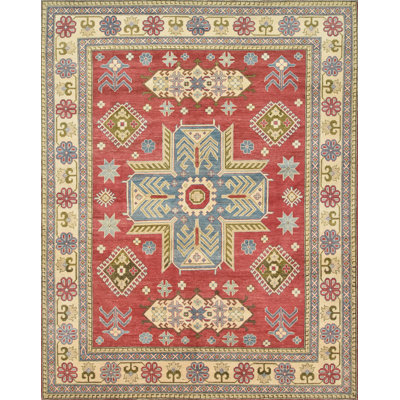 Tapis tribal Kazak 7 pi 10 po x 9 pi 11 po Nelvin
