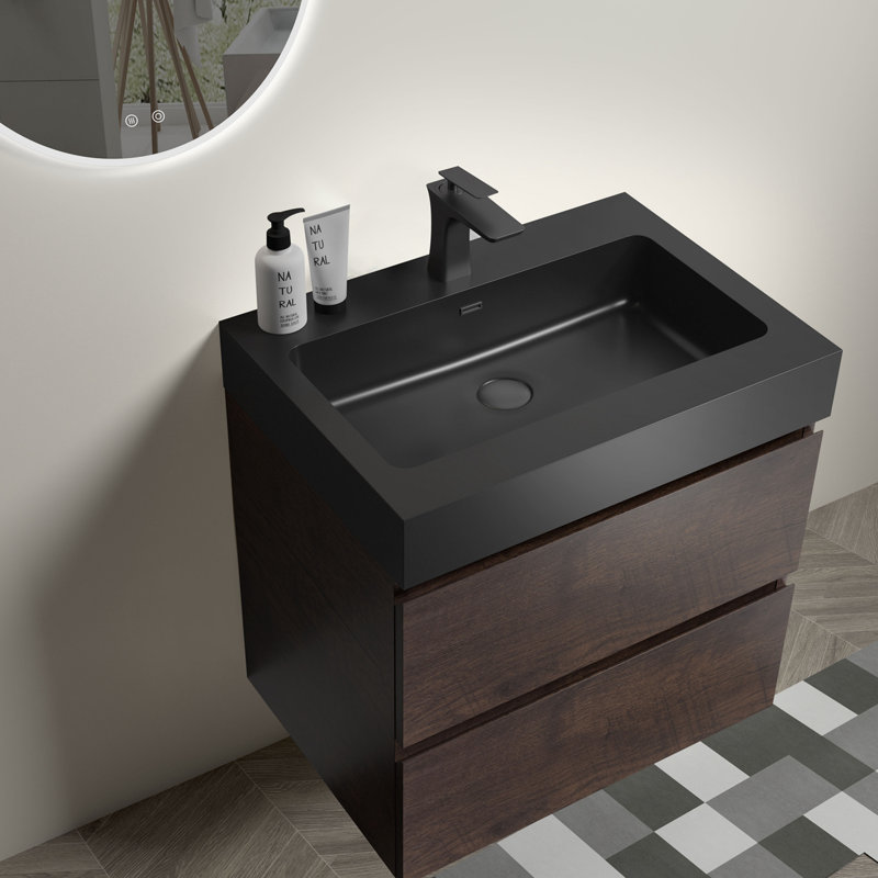 Ensemble de meuble-lavabo simple 24 po avec surface solide Farmington