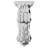 Endurathane Scroll Leaf Corbel, 7 7/8"W x 8 3/4"D x 18 1/4"H, Factory Primed