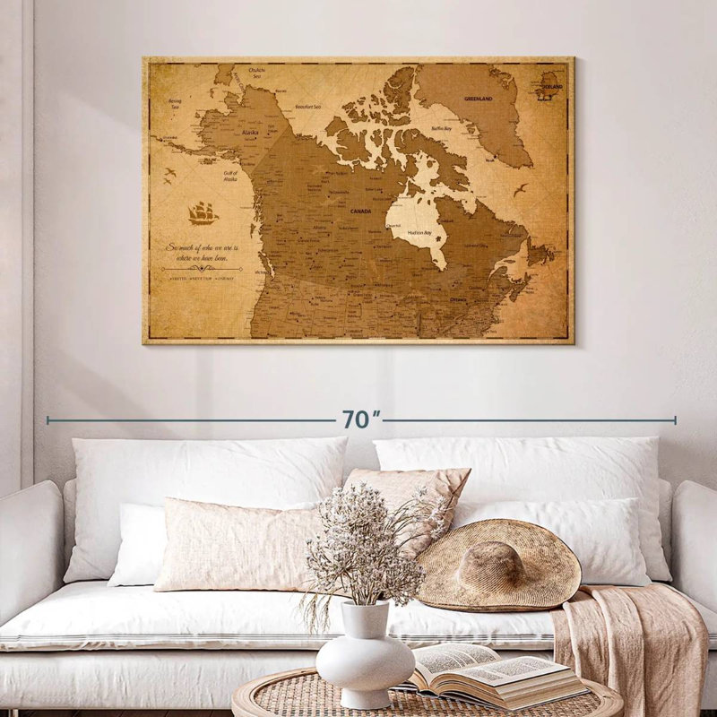 Épingle antique Canada Alvertia, H 32 po x l 48 po