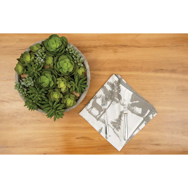 Aleithia 100% Cotton Animals/Nature Square Napkin