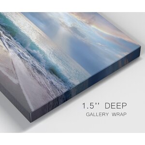 Beachcrest Home Aqua Blue Morning On Canvas Print & Reviews | Wayfair