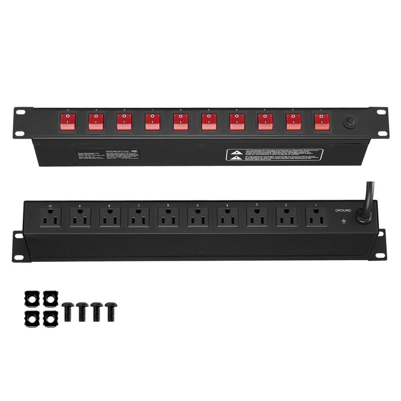 Protection contre les surtensions 19 "1U PDU 10 sorties