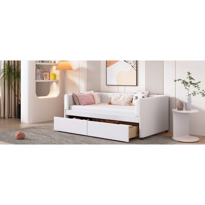 Lit de jour simple en velours compact pour un salon confortable