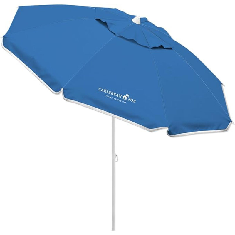 Parasol de plage portatif et réglable, Bleu