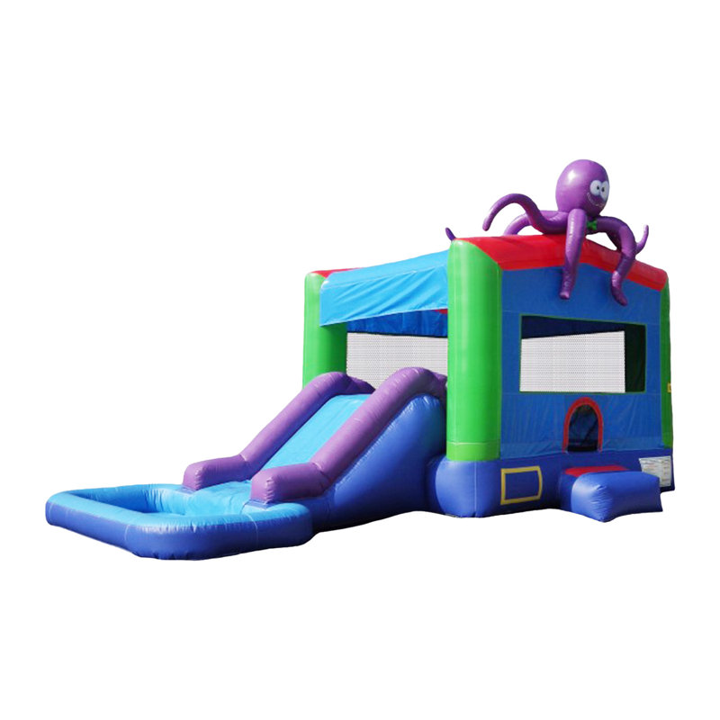 JumpOrange Octopus Commercial Grade Bounce House Water Slide with Pool for Kids (with Blower)