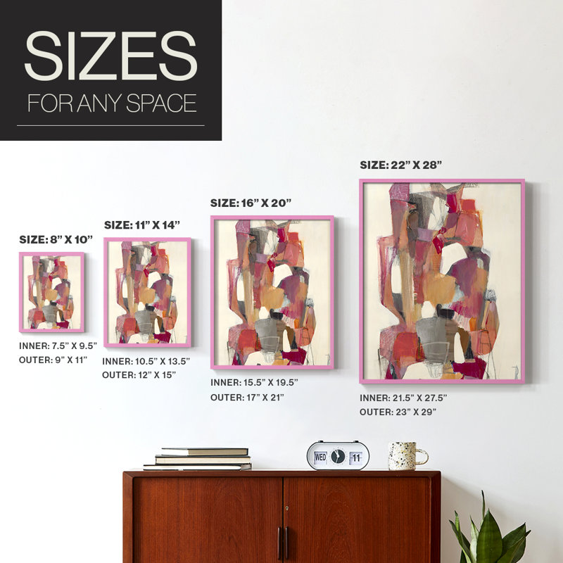 Totem at Sunrise Framed Print - Solid Wood, Rose, H 11 po x l 9 po