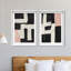 Placed together set Shadowbox Abstract Print by Oliver Gal, Black Frame, 10 x 15-713617197-713617196