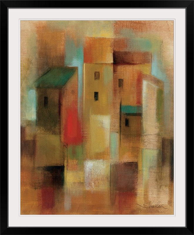 "Old Town Souvencence II" par Silvia Vassileva, reproduction d’art, H 38 po x l 32 po x P 1 po, Cadre noir