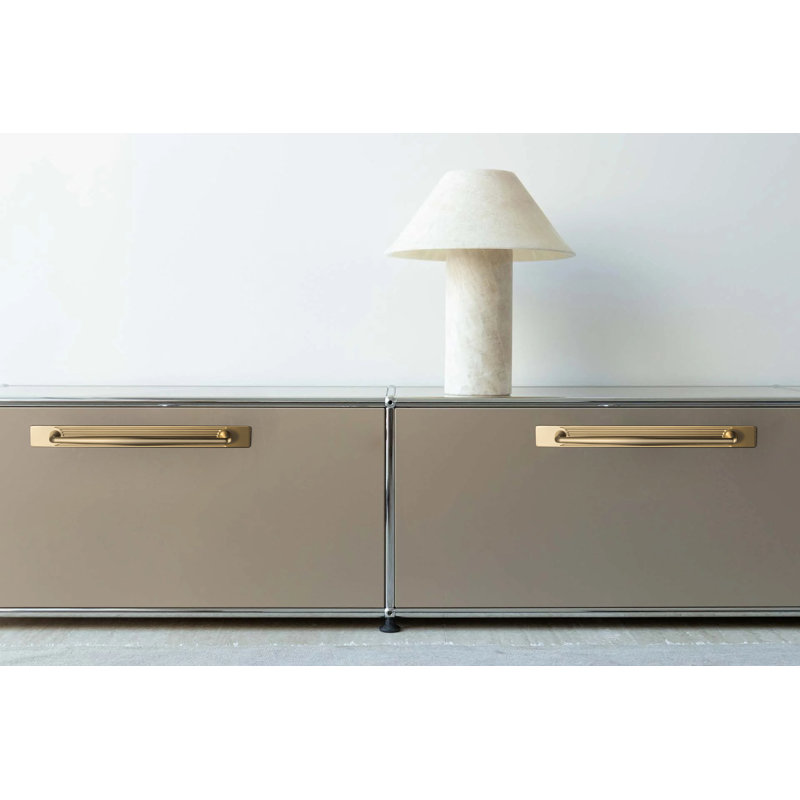 Solid Spindle Bar Pull With Backplate(Gban), 7 3/5", Champagne Bronze