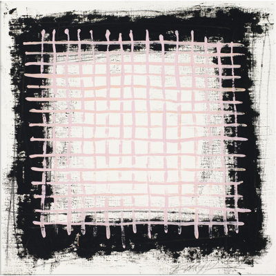 Pink Grid Print by Robert Robinson