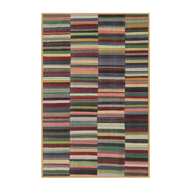 Tapis abstrait brun / beige / noir Pembina, Rectangle 8 pi x 12 pi