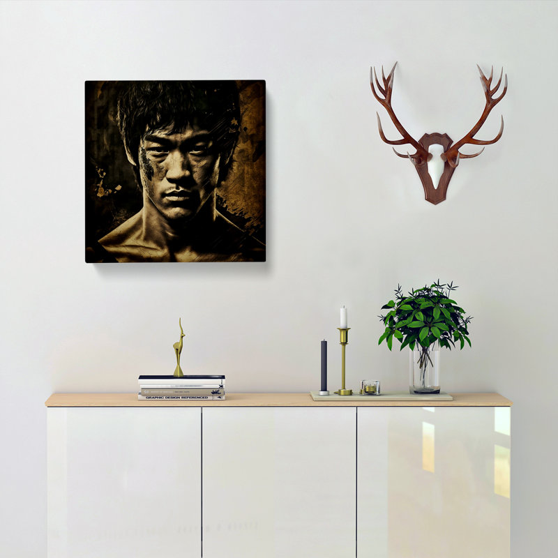 Bruce Lee Photograph - Wrapped Canvas, 35cm H x 35cm W x 3cm D