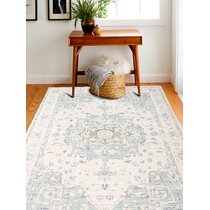 Home Dynamix Boho Andorra Transitional Damask Area Rug, Grey/Blue