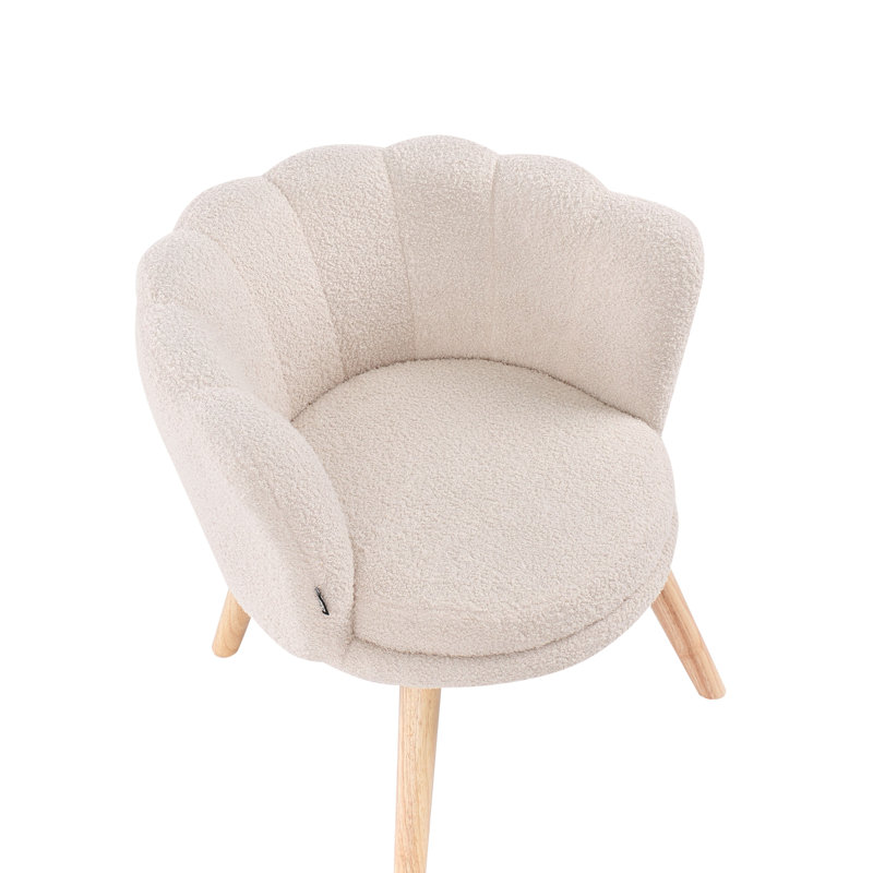 Kids Boucle Armchair Pastel HALBY, Beige