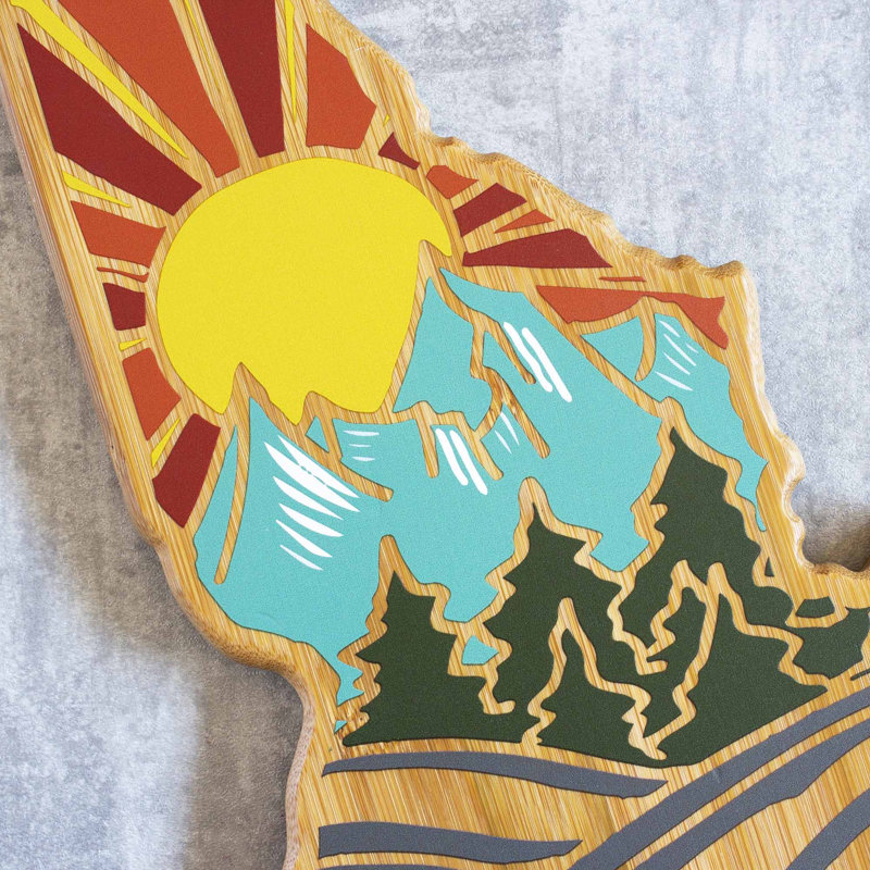 Planche à découper et à servir Idaho avec une œuvre d'art par Summer Stokes