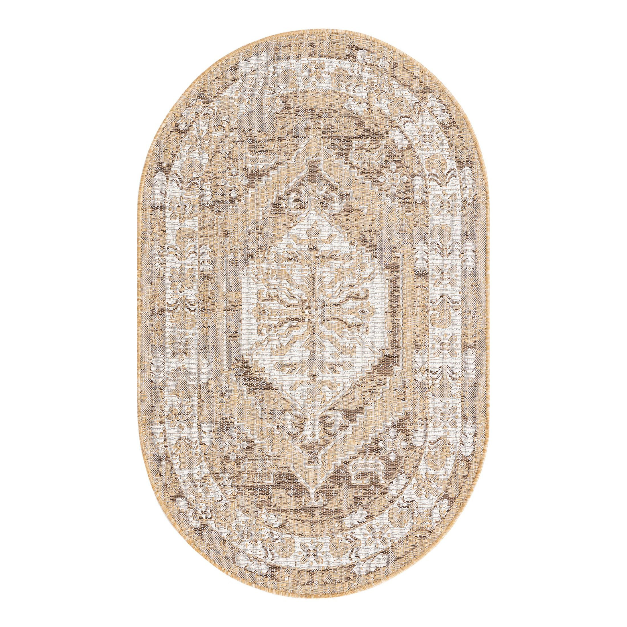 Bungalow Rose Oriental Machine Woven Polypropylene Indoor / Outdoor ...