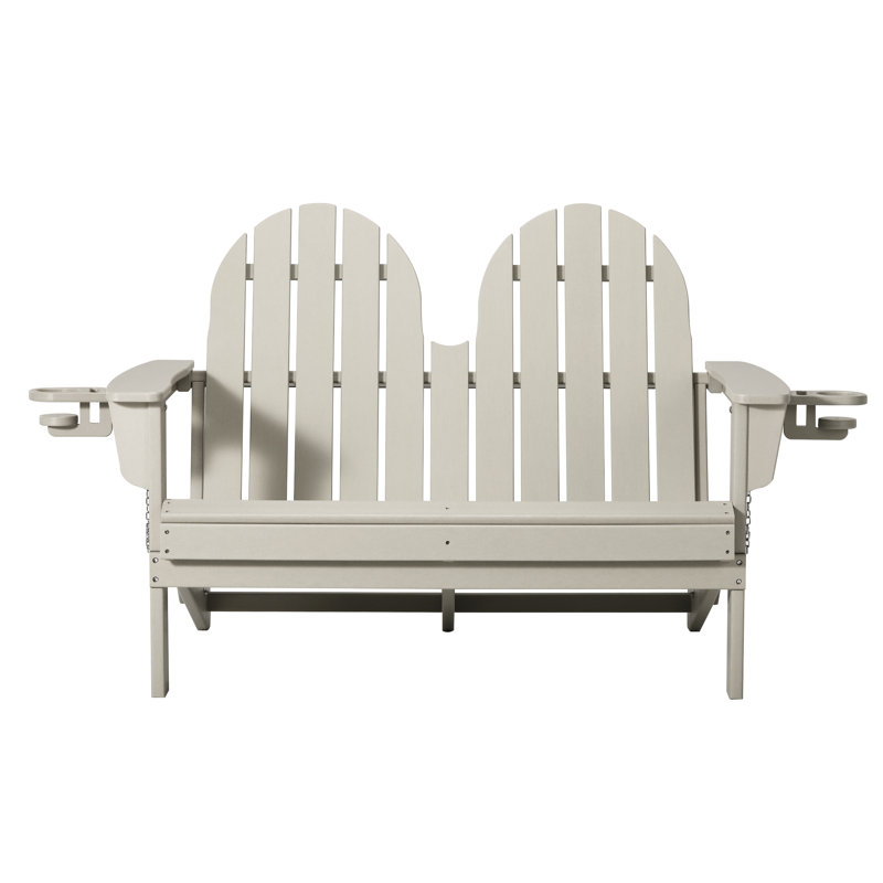 Banc pliant en poly 49 po Adirondack, Beige