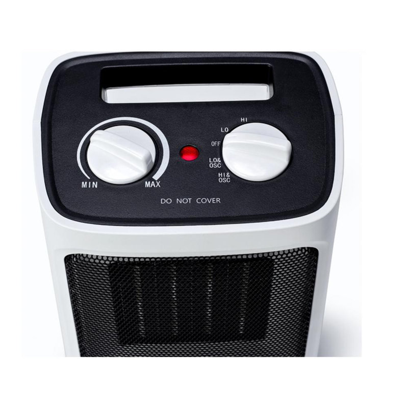 Perfect Aire 1500W White Ceramic Electric Space Heater with Thermostat