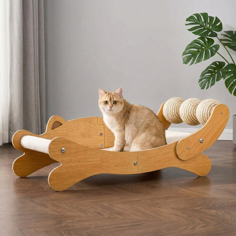Grand coussin à griffer pour chat avec feutre de remplacement, hamac pour lit à gratter, protecteur de meuble, cadeaux pour chat