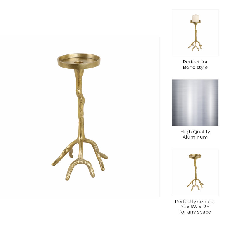Pillar Candle Holder, 12'' H X 7'' W X 6'' D