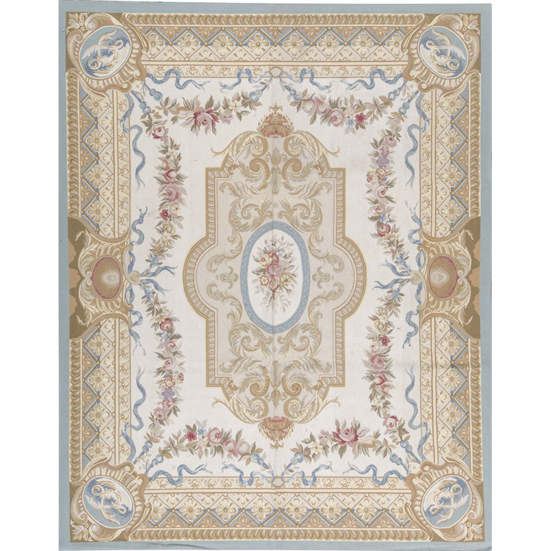 Hand-Knotted High-Quality Brown and Beige Area Rug