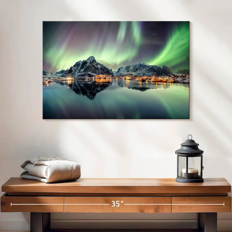Alvord Wintry Reine Northern Lights, H 16 po x l 24 po