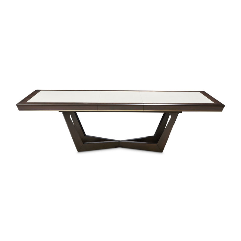 Belmont Place Espresso and White Extendable Dining Table