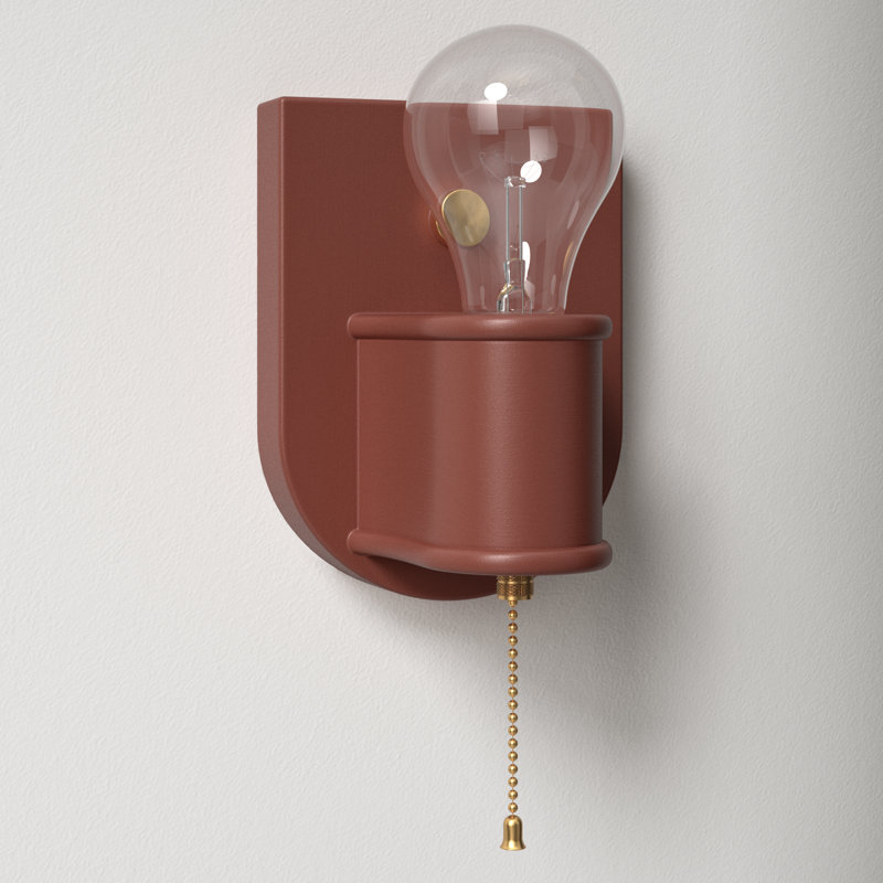 Amboise Ceramic Armed Sconce, Bisque, Polished Brass