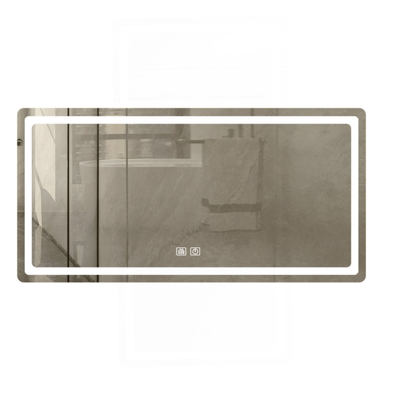 Sleek Bathroom Vanity Mirror With Smart Features And Anti-Fog Functionality