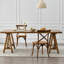 Grande table de salle à manger rectangulaire simple en bois massif-1617508082