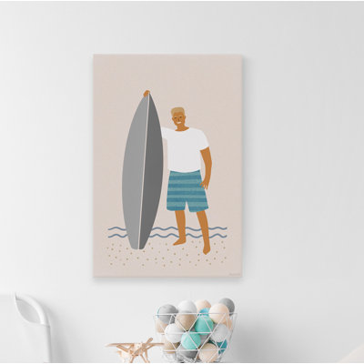 'Surf Guy' Print on Wrapped Canvas