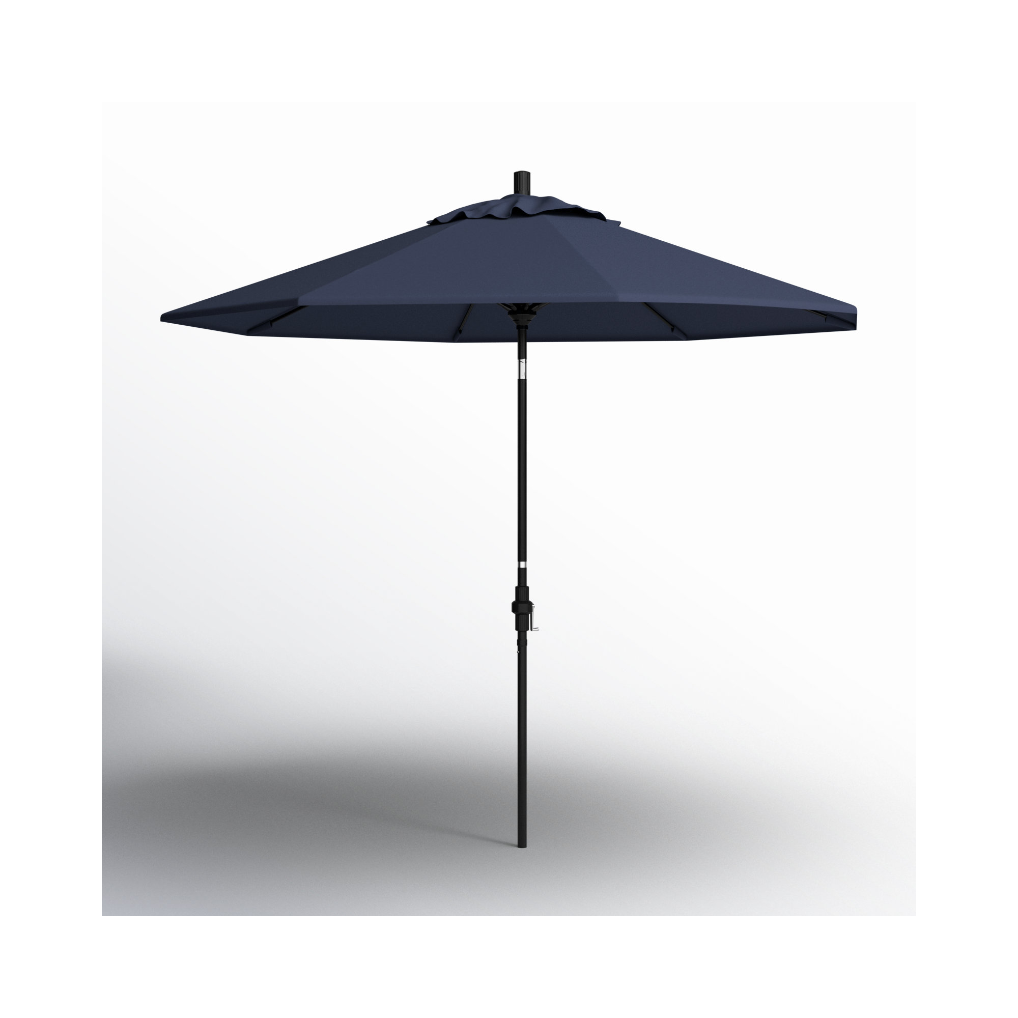 Roverta 9' Market Sunbrella® Umbrella, Spectrum Indigo Sunbrella®, Black