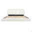 Lit plateforme tapissier très grand avec tête de lit capitonnée Boucle. Très silencieux, support de 800 lb, durable et facile à nettoyer, blanc-133674137