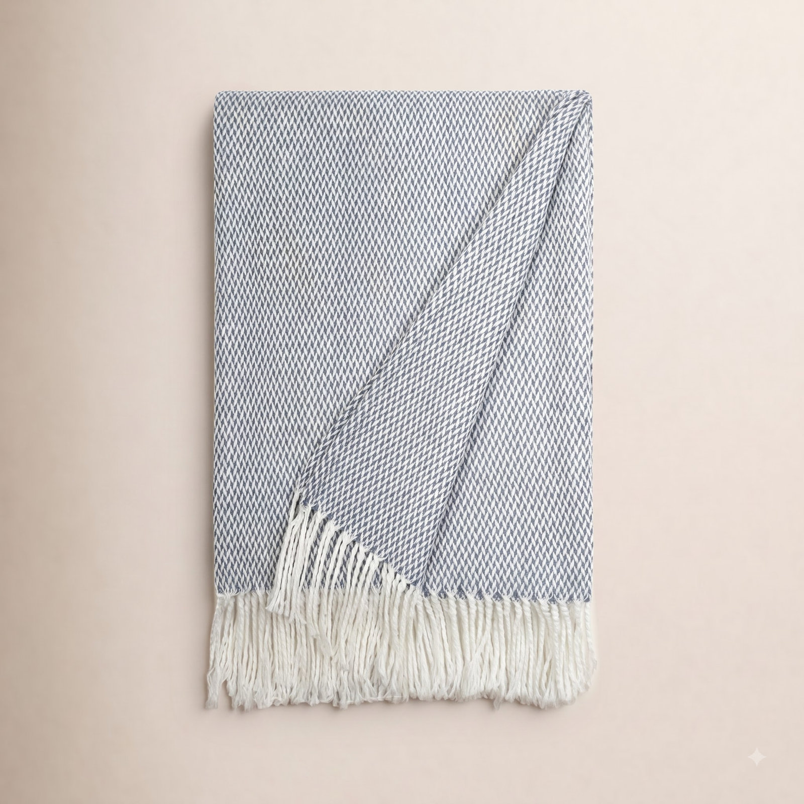 Knit Throw Blanket, Dusk Blue