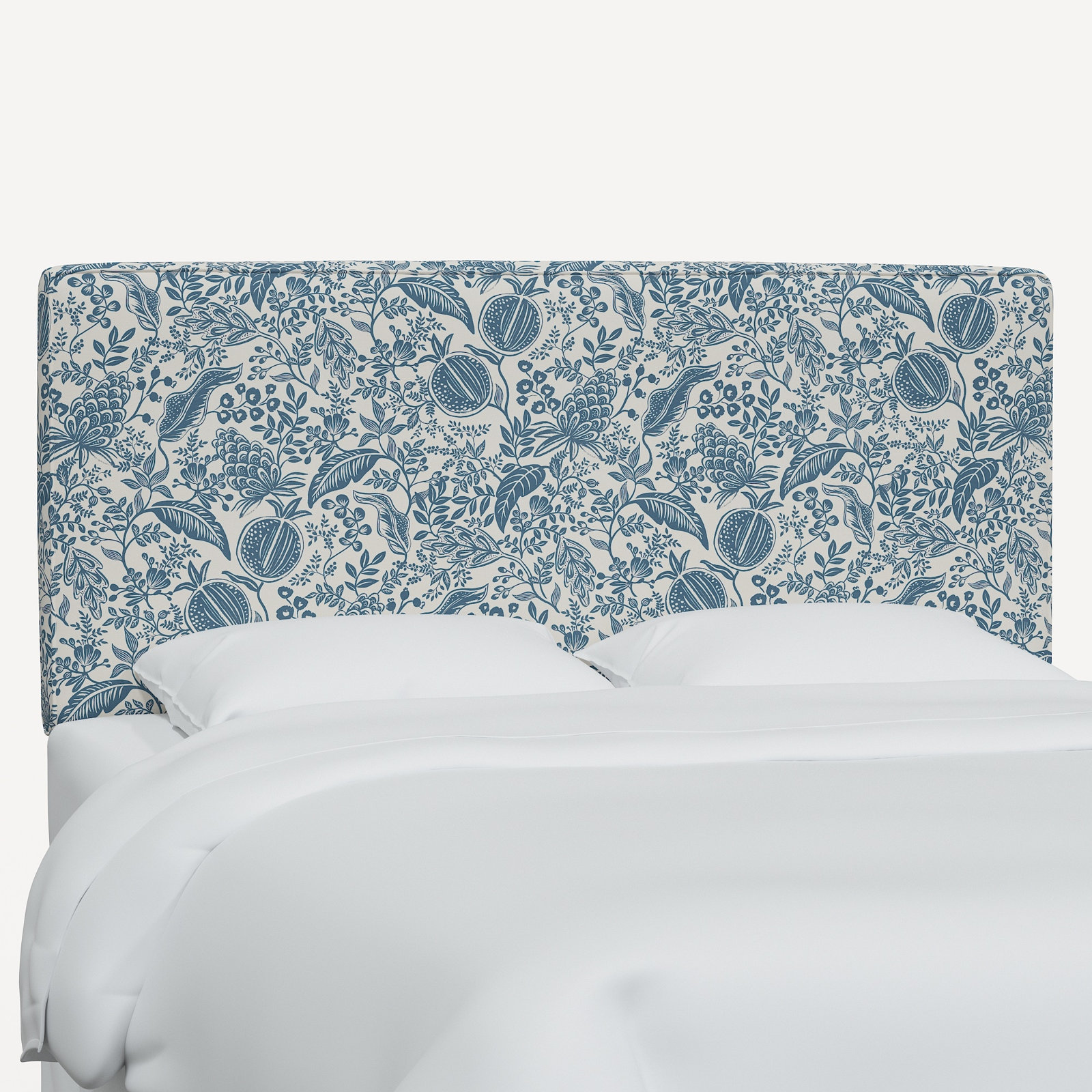 Elly Headboard, California King, Rpc Pomegranate Blue Linen