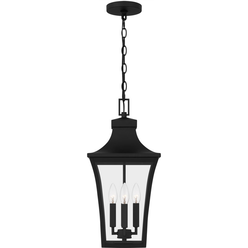 Quentin 4-Light Earth Black Outdoor Hanging Lantern