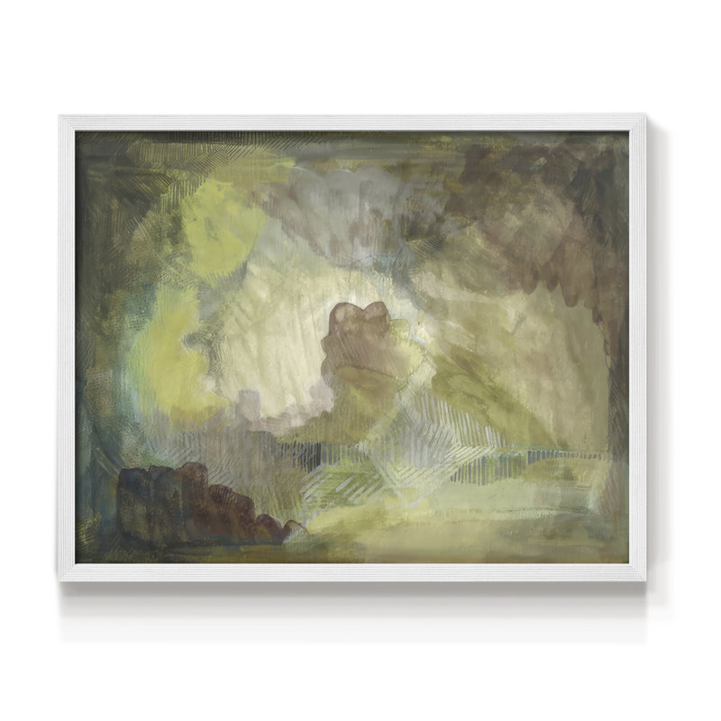 Summer Storm -Framed Print - Restickable, 8" H x 10" W, White